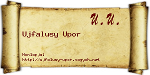 Ujfalusy Upor névjegykártya
